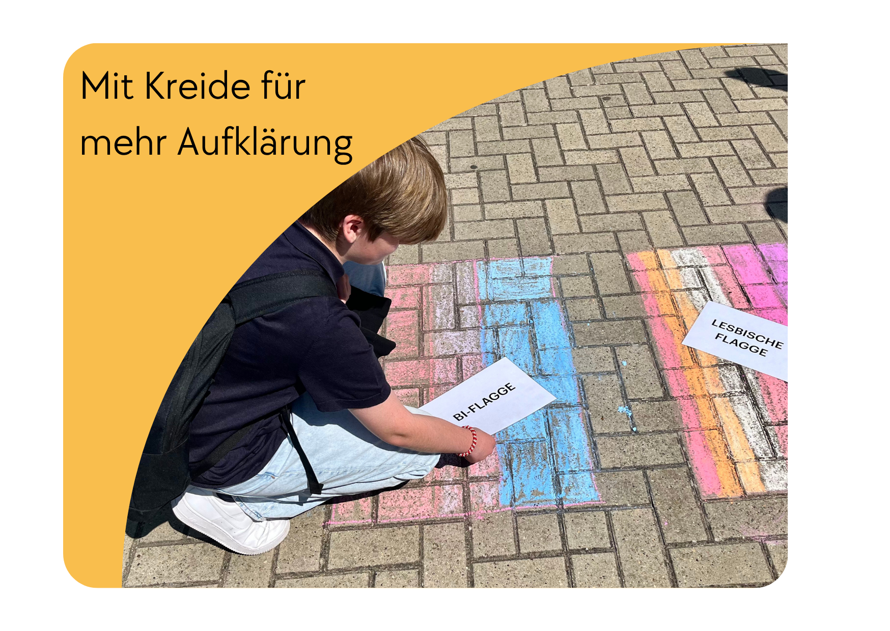 Mit Kreide für mehr Aufklärung